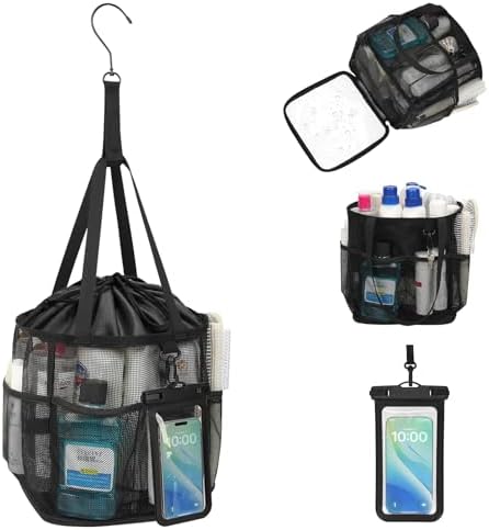 Shower Caddy Portable, Mesh Shower Caddy Hanging by onemoky