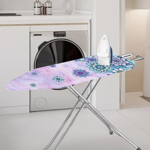 Purple Bohemian Fold-Up Ironing Board Cover Ironing Board Protector Stain - Image 2