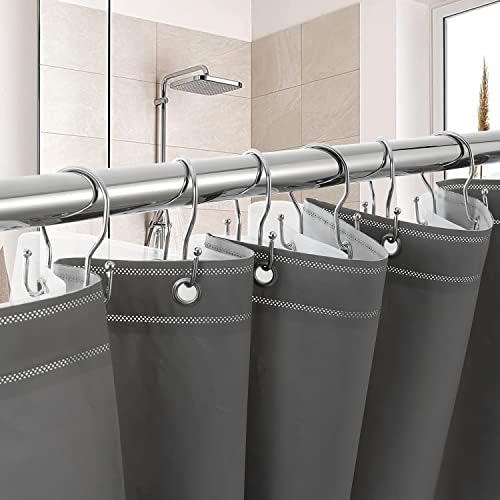 12 Pack Double Shower Curtain Hooks Rings, TENOVEL Double Sided Shower Curtain - Image 2