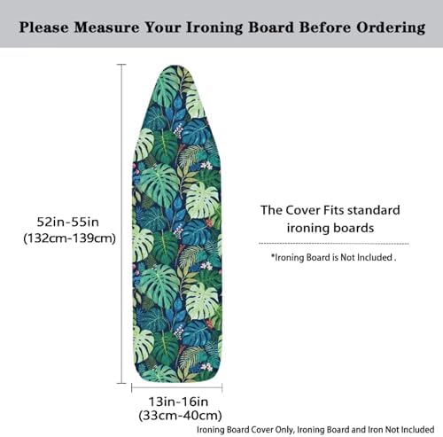 Green Palm Leaves Ironing Board Cover Cover Standard Size Soft Fabric Scorch - Image 5