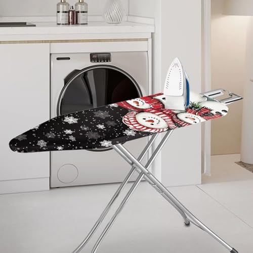 Snowman Non-Slip Ironing Board Cover Snowflake Novelty Ironing Board Protector - Image 2