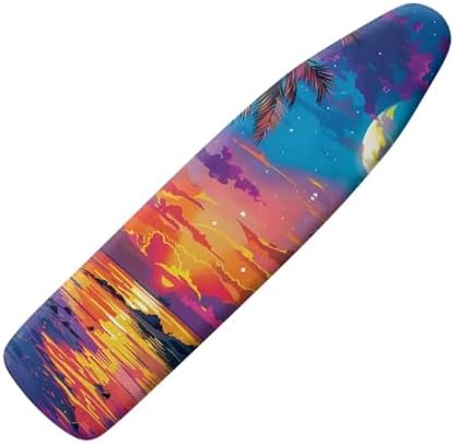 GLENLCWE Hawaiian Palm Watercolor Ocean Sky Ironing Board Cover, Washable by GLENLCWE