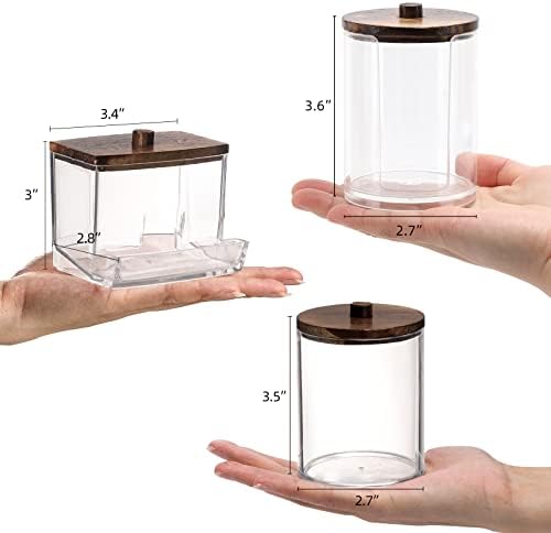 Tbestmax 4 Pack Qtip Holder Dispenser, 10/7oz Bathroom Container - Image 2