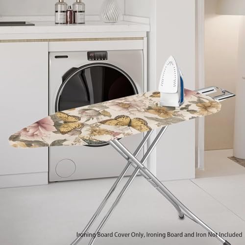 Butterfly Peony Print Ironing Board Cover Standard Size 15x54 Inch Iron Cover - Image 2
