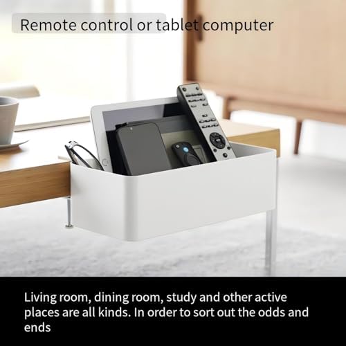 No Drill Desk Side Storage, Hanging Organizer, Clamp on Table Basket, Minimalist - Image 3