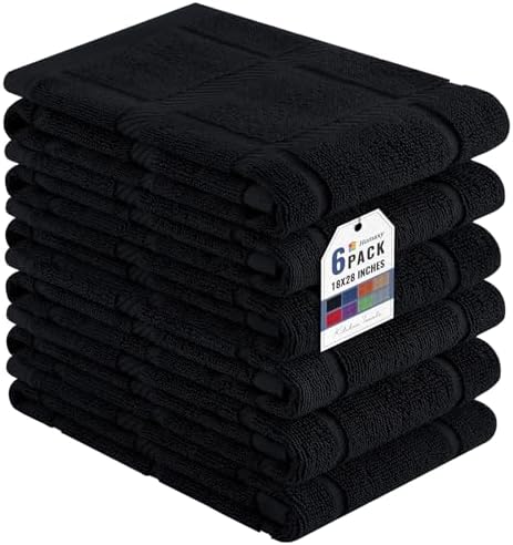 Homaxy 100% Cotton Kitchen Towels 18"x28", 6 Pack Dish Towels by Homaxy