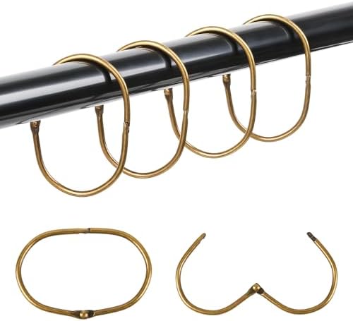 20Pcs Shower Curtain Hooks, Metal Oval Shower Curtain Hooks Roman Rings by Mafegu