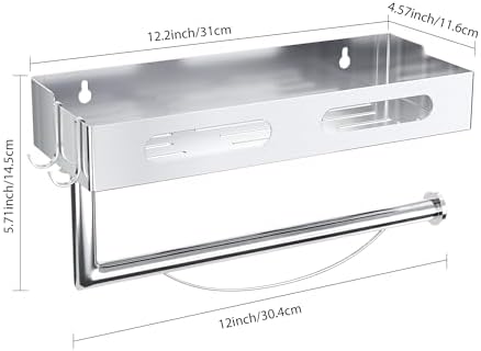 Paper Towel Holder Wall Mount for Bathroom, Paper Towel Holder - Image 6