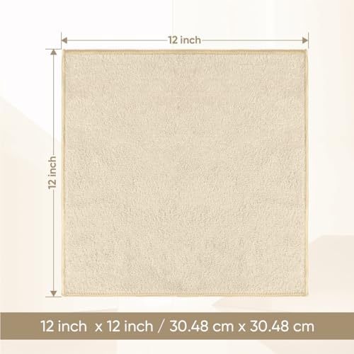 HOMEXCEL Washcloths 12PK, Ultra Soft&Highly Absorbent Face Towels, 12X12 in - Image 2