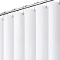 Dynamene Extra Wide Waffle Shower Curtain 256 GSM Fabric 180x72 White by Dynamene