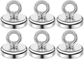 DIYMAG Magnetic Hooks with Countersunk Hole Eyebolt 110LBS 6 Pack by DIYMAG