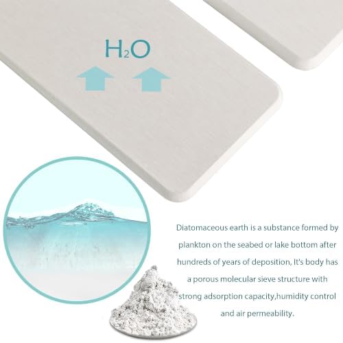 NiuYichee 2Pcs Sink Stone Soap Trays Water Absorbing Diatomite Coasters - Image 3