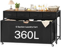Laundry Sorter, Rolling Laundry Hamper by FIONESO