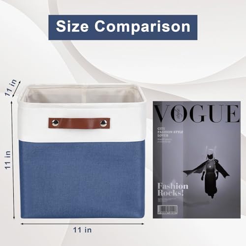 Bagnizer Collapsible Fabric Storage Cubes 11x11 Cube Storage Bins, 4 Pack - Image 4