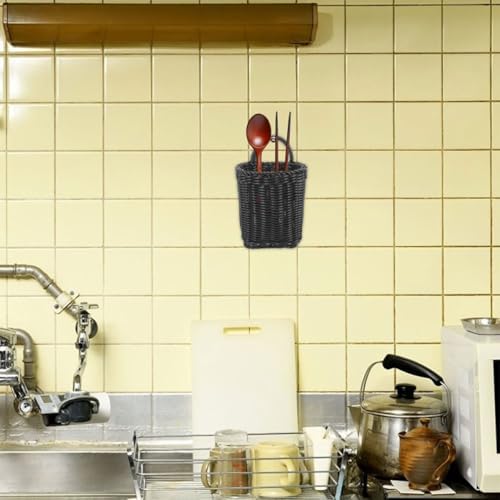 2pcs Black Plastic Hanging Basket - Image 4