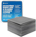 Premium Lens Screen Cleaning Cloth by Microfiber Wholesale | Gray | 8”x8” | by MicrofiberWholesale