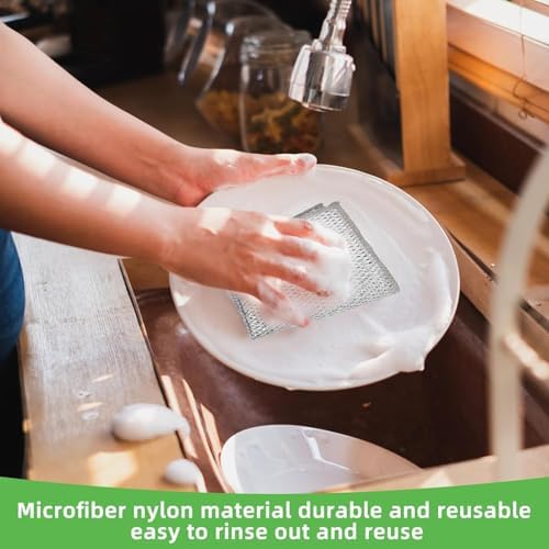 Wire Dishwashing Rag for Wet and Dry, 10 Pack Non-Scratch Wire Dishcloth - Image 5