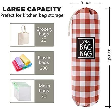 Funny Grid Bag Bag， Grocery Bags Holder Organizer - Image 3