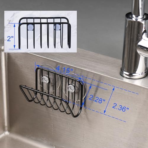 Toplife Sponge Holder for Kitchen Sink, Rust-Proof Suction Cup Sponge Caddy - Image 3