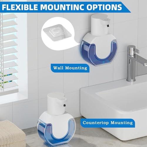 2 Pack Automatic Liquid Soap Dispenser Touchless, 15oz/420ml Rechargeable Hand - Image 4