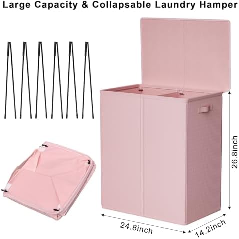 WOWLIVE 154L Double Laundry Hamper 2 Section - Image 5