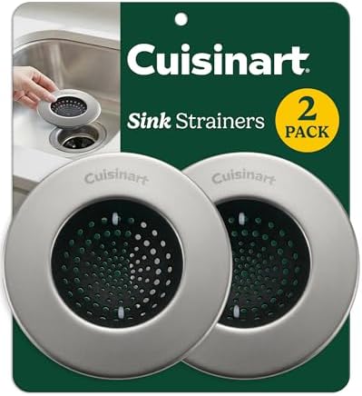 Cuisinart Sink Strainers- 2 Pack Kitchen Sink Drain Strainer & Food Catcher by BestBrands