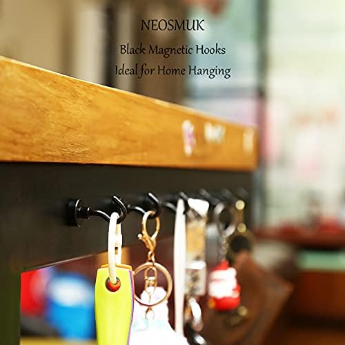 Neosmuk Magnetic Hooks Cruise Ship Essential, 30lb+ Black, 5 Pack - Image 5