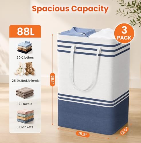 TranquilRelax 3-Pack Laundry Basket, Laundry Hamper - Image 2
