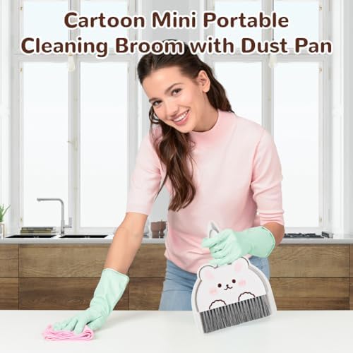 Portable Hand Broom and Dustpan Set, Cute Mini Broom and Dustpan Set - Image 3