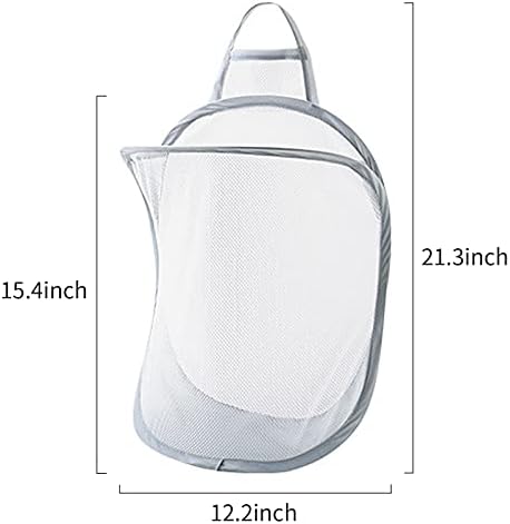 Pop-up Hanging Laundry Hamper Small Mesh Laundry Basket 2 Pack Foldable Hamper - Image 7