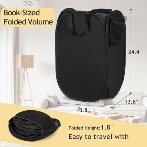 Upgraded Pop-up Laundry Hamper 2 Pack, 70L Laundry Basket - Image 2