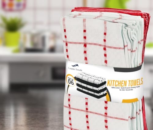 Utopia Towels Kitchen Towels 12 Pack 15x25 Inch Ring Spun Cotton Red - Image 6
