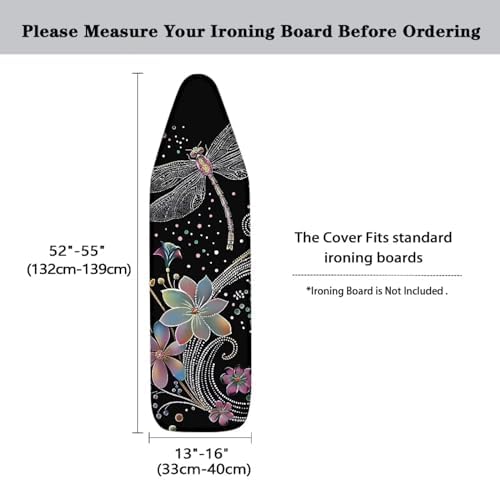 Dragonfly Flower Ironing Board Cover and Padding Removable Pad Decorative Covers - Image 5