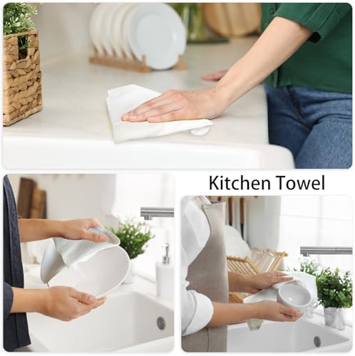 PY HOME & SPORTS Dish Towel Set, 100% Cotton Waffle Weave Kitchen Towels 8 - Image 5