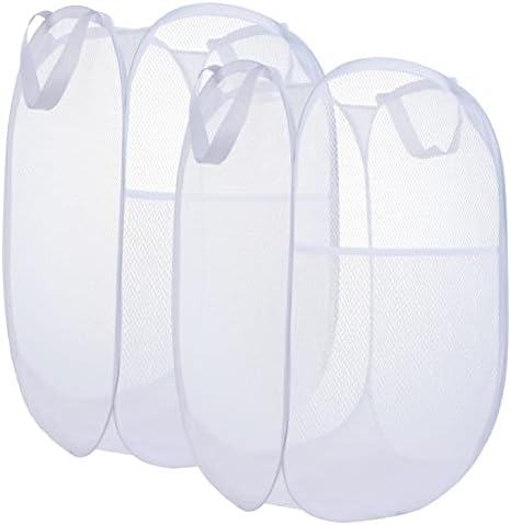 2 Pack Laundry Basket, Foldable Mesh Popup Laundry Hamper by LVXINLI