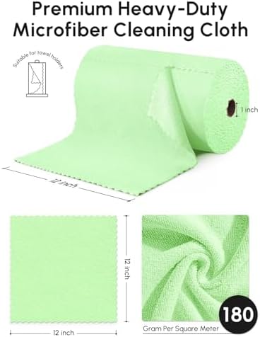 Microfiber Cleaning Cloths Roll 75 Pack 12x12 Inch Lint Free - Image 3