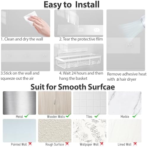 Liuoud 5 Pack Shower Caddy for Inside Shower - Image 7