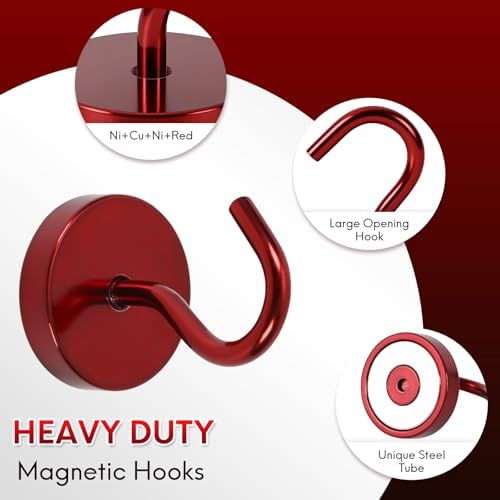 Neosmuk Magnetic Hooks Large Opening, 80lb+ Cruise Hooks, 6 Pack - Image 5