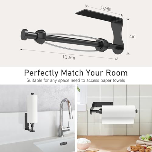 SetSail Paper Towel Holder Under Cabinet Easy Tear Wall Mount Self-Adhesive or - Image 4