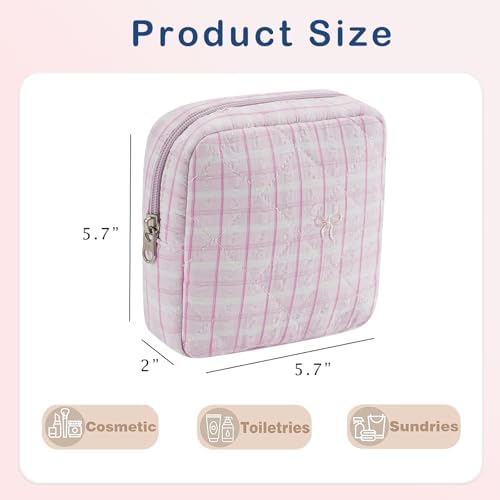 RSRSLEII Mini Quilted Striped Makeup Pouch - Image 4