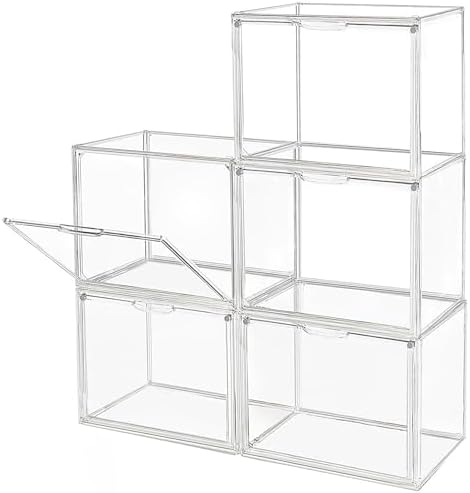 GUDEMAY Clear Stackable Plastic Storage Bins by HaveANiceDay