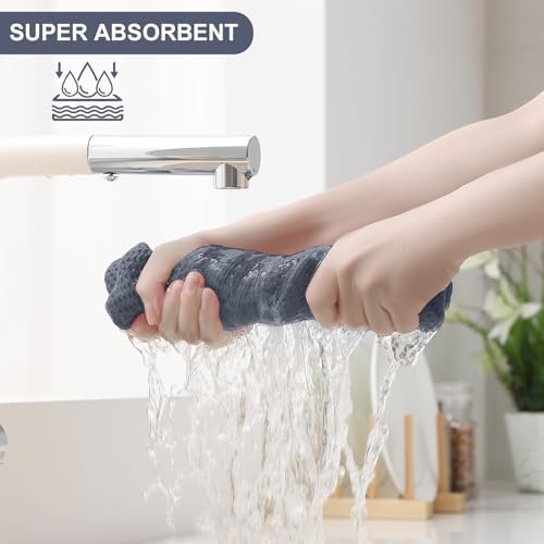 Homaxy 12 Pack 100% Cotton Kitchen Towels and Dishcloths Set - Image 3