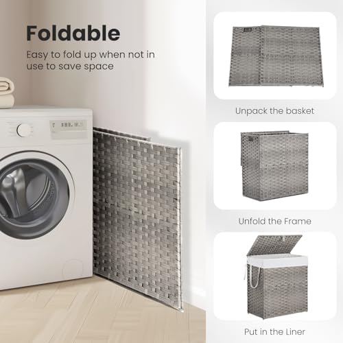 DUMOS Wicker Laundry Basket - Image 6