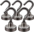 Neosmuk Magnetic Hooks Cruise Ship Essential, 30lb+ Gunmetal, 5 Pack by Neosmuk
