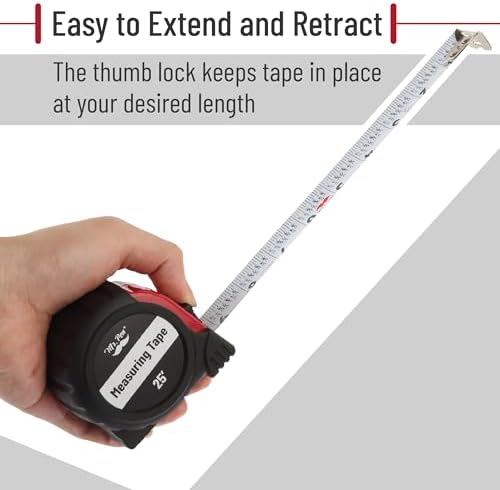Mr. Pen- Retractable Tape Measure 25 ft, 2 Pack, Easy Read - Image 5