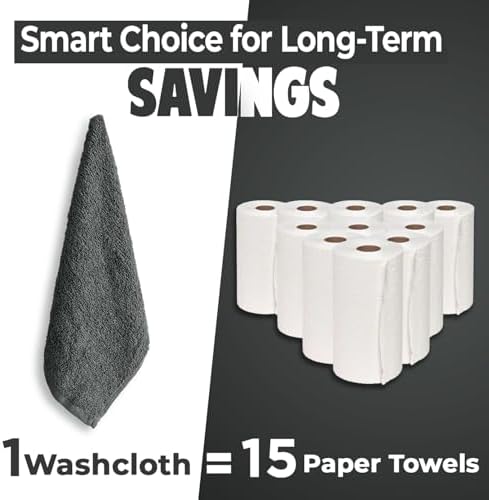 DAN RIVER 12 Pack Cotton Wash Cloths Set - Image 6