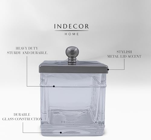 Clear Transparent Hotel Style Apothecary Tempered Glass Canister Jar W/ Matte - Image 7
