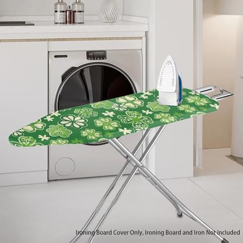 Irish Shamrock Ironing Board Cover, Washable St. Patrick's Day Clover Polyester - Image 2