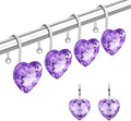 Shower Curtain Hooks Rings for Bathroom by Yapicoco