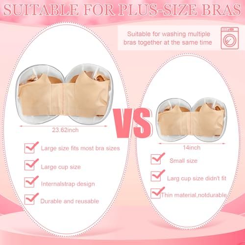 Shappy 6 Pcs Bra Washing Bag for Laundry Storage Women 11.81 Inch Gray - Image 5